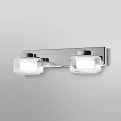Væg- Og Spejllamper ^ OSRAM LED-væglampe ORBIS FLAME, krom, 2 lyskilder, CCT, IP44