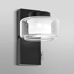 Væg- Og Spejllamper ^ OSRAM LED-væglampe ORBIS FLAME, sort, metal, IP44 CCT