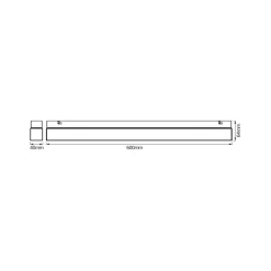 OSRAM Væg- Og Spejllamper > LED-væglampe SQUARE, hvid, længde 60 cm, CCT, IP44