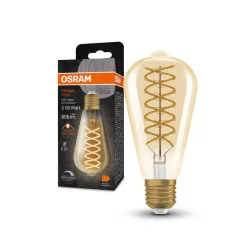 Filament Pære|Led Pærer ^ OSRAM LED Vintage 1906 Edison, guld, E27, 8,8 W, 824, dim.