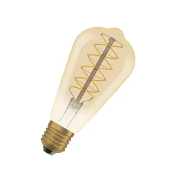 OSRAM Dæmpbar Led-Pære|Filament Pære > LED Vintage 1906 Edison, guld, E27, 4,8 W, 822, dim.