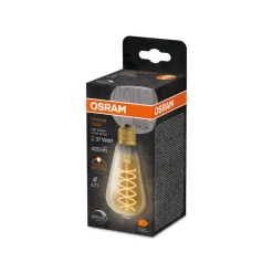 OSRAM Dæmpbar Led-Pære|Filament Pære > LED Vintage 1906 Edison, guld, E27, 4,8 W, 822, dim.