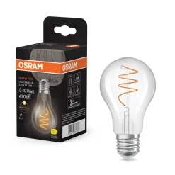 Led Pærer ^ OSRAM LED Vintage E27 3,4W 2.700K Spiral Filament klar
