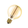 OSRAM Filament Pære > LED Vintage 1906, G80, E27, 5,8 W, guld, 2.200 K, dim.