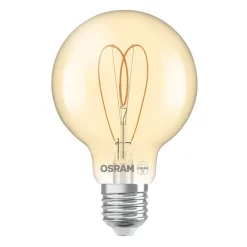 OSRAM Led Pærer > LED Vintage G80 E27 4,9W 922 Heart Filament guld dæmpbar