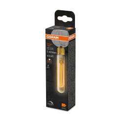 OSRAM Dæmpbar Led-Pære|Filament Pære > LED Vintage 1906, rør, guld, E27, 4,8 W, 822, dim.