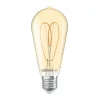 Filament Pære|Led Pærer ^ OSRAM LED Vintage ST64 E27 8W 922 Heart Filament guld dæmpbar
