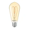 Filament Pære|Led Pærer ^ OSRAM LED Vintage ST64 E27 4,9W 922 Heart Filament guld dæmpbar
