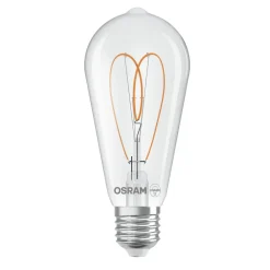 Filament Pære|Led Pærer ^ OSRAM LED Vintage ST64 E27 7,2W 927 Heart Filament clear dæmpbar