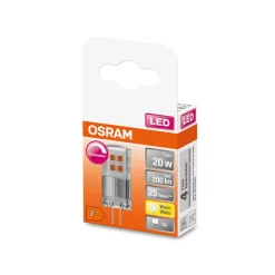 Dæmpbar Led-Pære|Led Pærer ^ OSRAM PIN 12V LED-stiftsokkelpære G4 2W 200lm dæmpbar