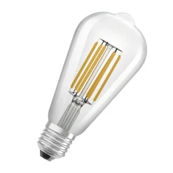Led Pærer ^ OSRAM rustik lyspære E27, ST64, 3,8W, 806lm, 830, klar
