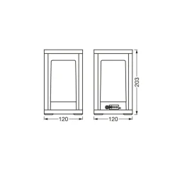 OSRAM SMART+ Dekorationsbelysning > WiFi LED-batteridrevet bordlampe FRAME, mørkegrå IP44