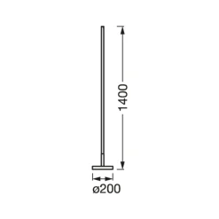OSRAM SMART+ Gulvlamper > WiFi LED-gulvlampe ROUND sort 140 cm RGB CCT
