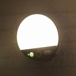Væglampe Med Sensor|Væglamper ^ OSRAM SMART+ WiFi udendørs væglampe ROUND, kamera, sensor, grå