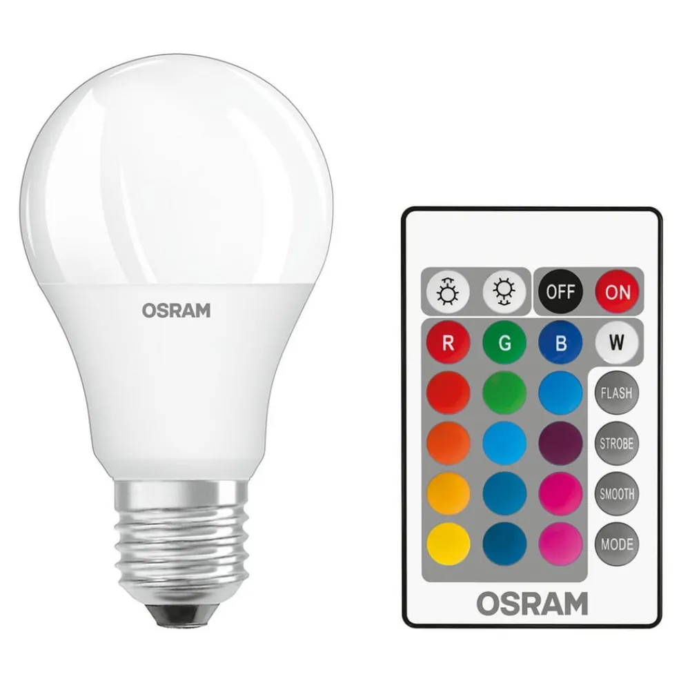 OSRAM Dæmpbar Led-Pære > Star LED-pære E27 9,4 W+ fjernbetjening mat