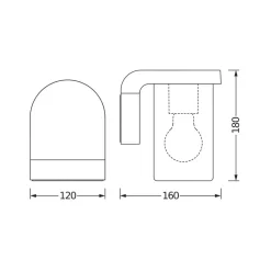 OSRAM Væglamper > udendørs væglampe ENDURA CLASSIC CASCADE, klart glas, IP44