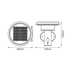 Solcelle Lampe Med Sensor|Væglampe Med Sensor ^ OSRAM væglampe ENDURA STYLE SOLAR DOUBLE CIRCLE stål