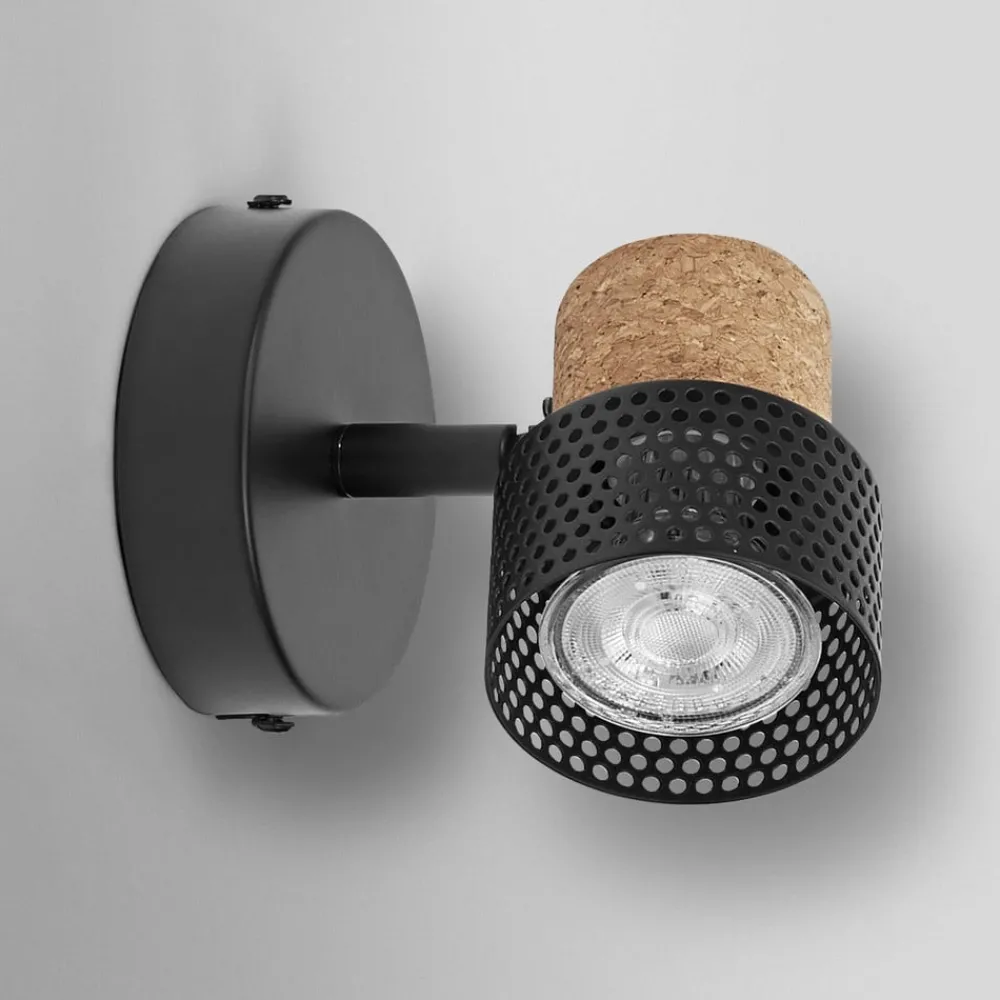 OSRAM Væglamper > vægspot CORK, sort, 1 spot, GU10-LED 927 dæmpbar