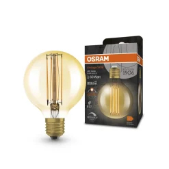 OSRAM Dæmpbar Led-Pære|Filament Pære > Vintage 1906 E27 8,8W LED G80 822 dim guld