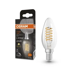 OSRAM Dæmpbar Led-Pære|Filament Pære > Vintage 1906 LED-kerte E14 4,8W 827 klar dim