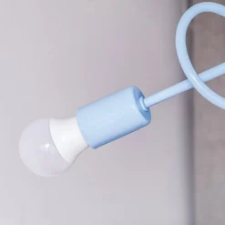 HELAM Loftlamper|Loftlamper > Oxford loftlampe, Ø 44 cm, lyseblå, metal, 3 lyskilder