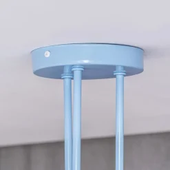 HELAM Loftlamper|Loftlamper > Oxford loftlampe, Ø 44 cm, lyseblå, metal, 3 lyskilder