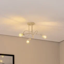 HELAM Loftlamper > Oxford loftlampe, sand, Ø 44 cm, metal, 3 lyskilder, E27