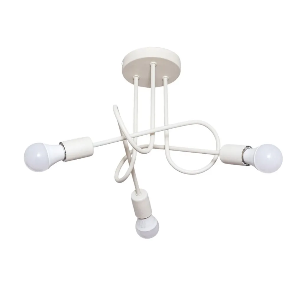 HELAM Loftlamper > Oxford loftlampe, sand, Ø 44 cm, metal, 3 lyskilder, E27