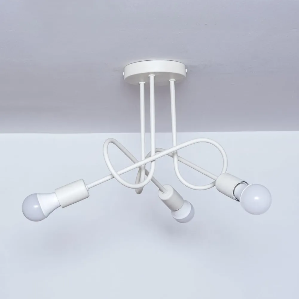 HELAM Loftlamper > Oxford loftlampe, sand, Ø 44 cm, metal, 3 lyskilder, E27