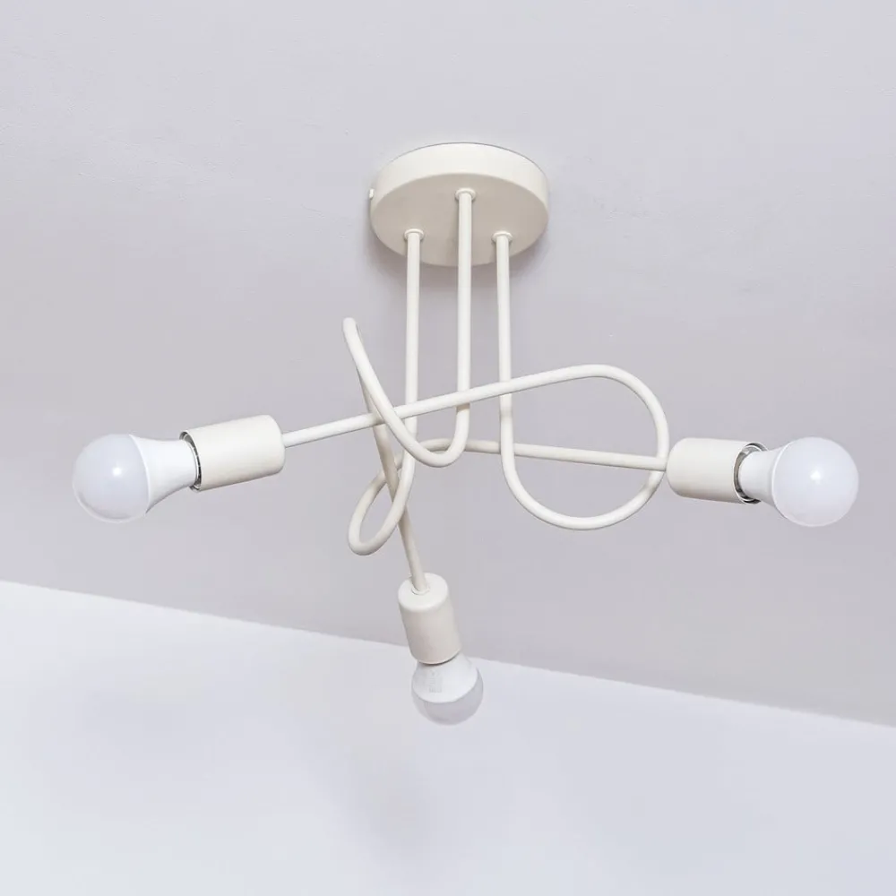HELAM Loftlamper > Oxford loftlampe, sand, Ø 44 cm, metal, 3 lyskilder, E27