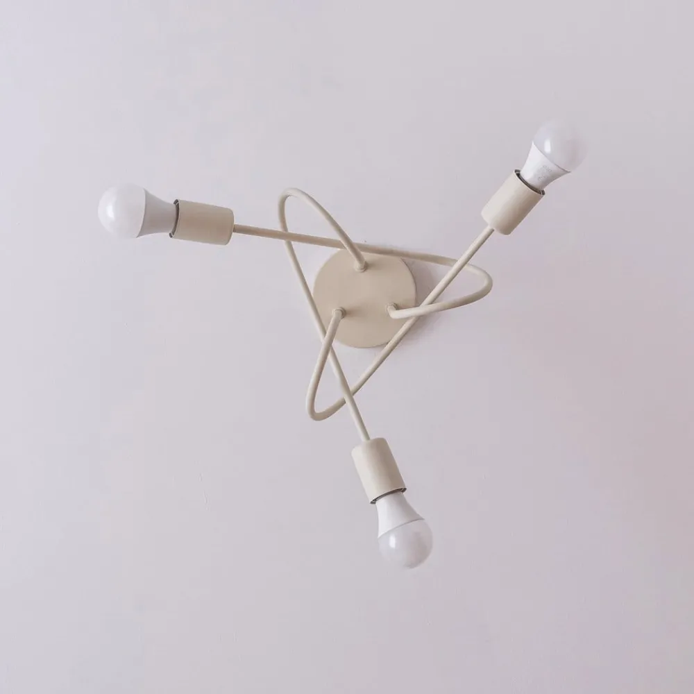HELAM Loftlamper > Oxford loftlampe, sand, Ø 44 cm, metal, 3 lyskilder, E27