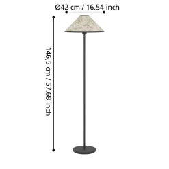 EGLO Gulvlamper > Oxpark gulvlampe, 146,5 cm, grøn/hvid/sort