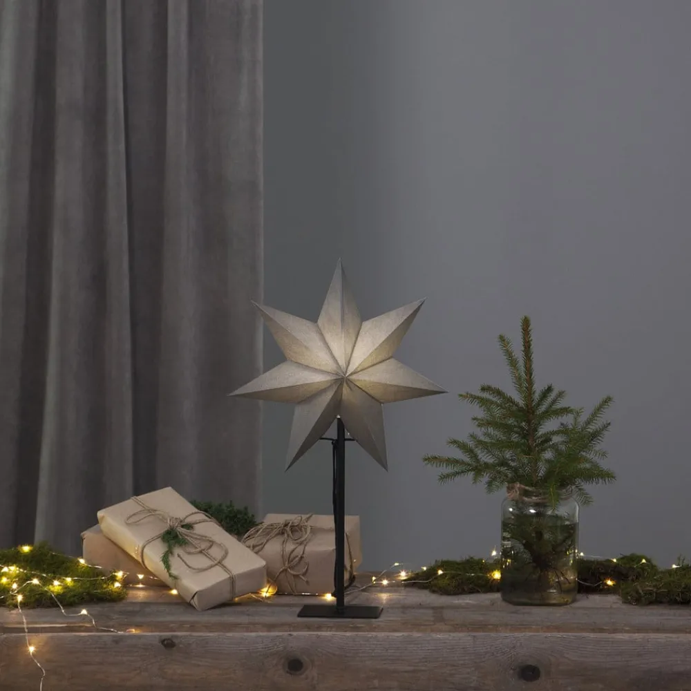 STAR TRADING Dekorationsbelysning|Julepynt > Ozen standerstjerne, højde 55 cm