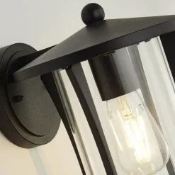 Searchlight Væglamper > Pagoda udendørs væglampe, IP44, sort, metal, E27