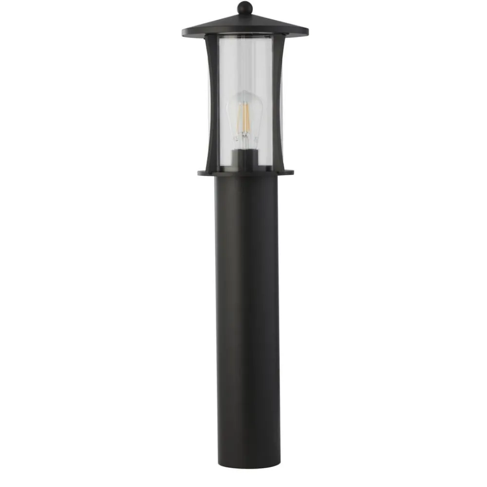 Gadebelysning ^ Searchlight Pagode pullert, IP44, sort, højde 73 cm, metal