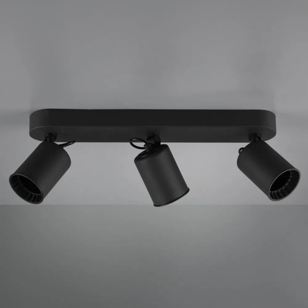 Trio Lighting Loftlamper|Spotlights > Pago loftspot, 3 lyskilder, sort