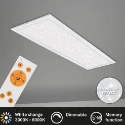 Loftlamper ^ Briloner Pallas CCT LED-stjernehimmel-panel, 100 x 25 cm