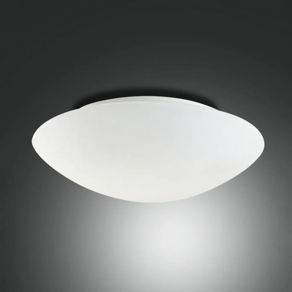 Gang|Loftlamper ^ Fabas Luce Pandora loftlampe, Ø 46 cm, glas, hvid