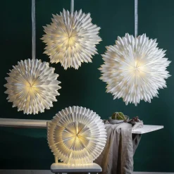 STAR TRADING Dekorationsbelysning|Julepynt > Papirstjerne Snow, Ø 50 cm, hvid, 3-lags, papir