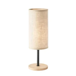 FISCHER & HONSEL Bordlamper > Parma bordlampe, beige, hør/træ, 30 cm høj, E14