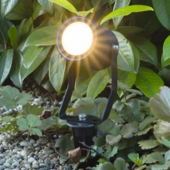 Udendørs Spot ^ Heitronic Pasas LED-spot med jordspyd, drejelig