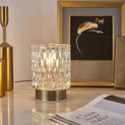 Dekorationsbelysning ^ Pauleen Clear Glamour dekolampe i glas, batteri