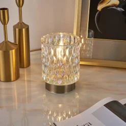Dekorationsbelysning ^ Pauleen Clear Glamour dekolampe i glas, batteri