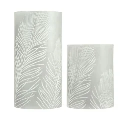 Pauleen Julepynt|Led Stearinlys > Cosy Feather Candle LED stearinlys sæt med 2 stk