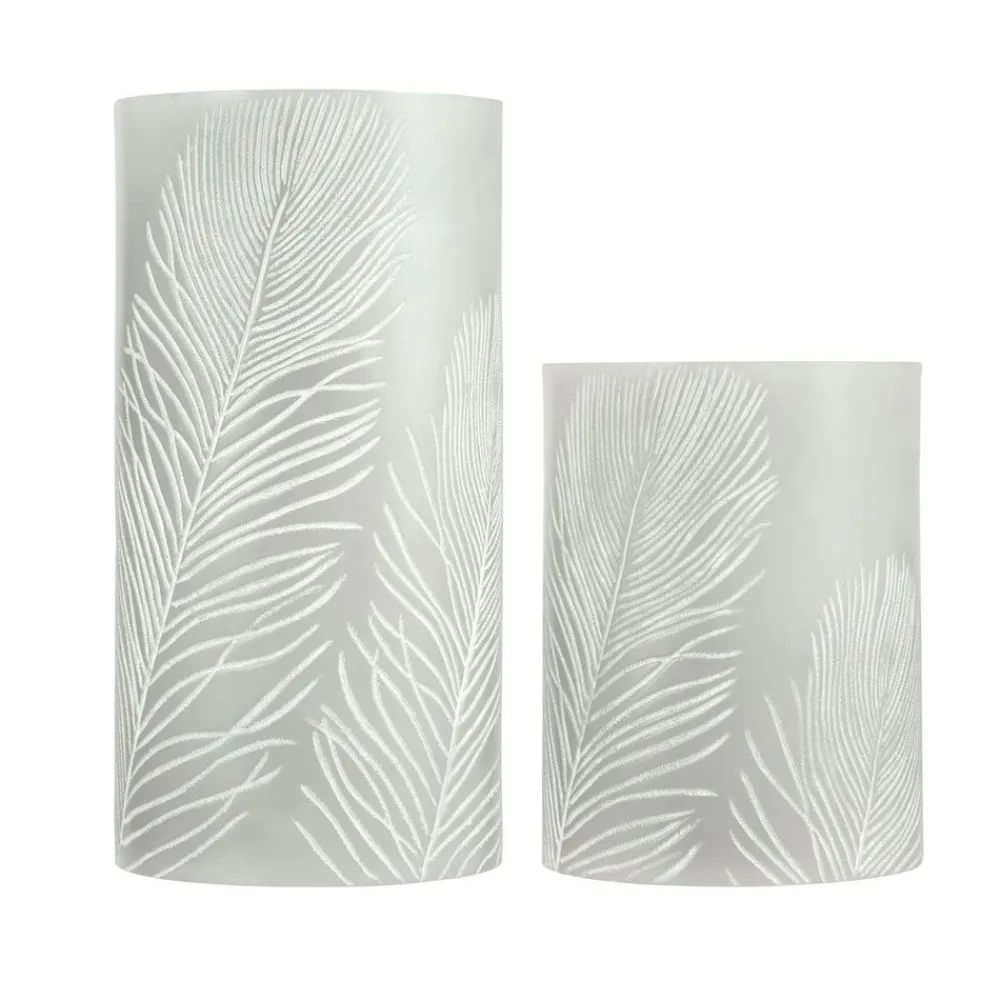 Pauleen Julepynt|Led Stearinlys > Cosy Feather Candle LED stearinlys sæt med 2 stk