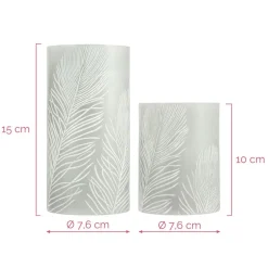 Pauleen Julepynt|Led Stearinlys > Cosy Feather Candle LED stearinlys sæt med 2 stk