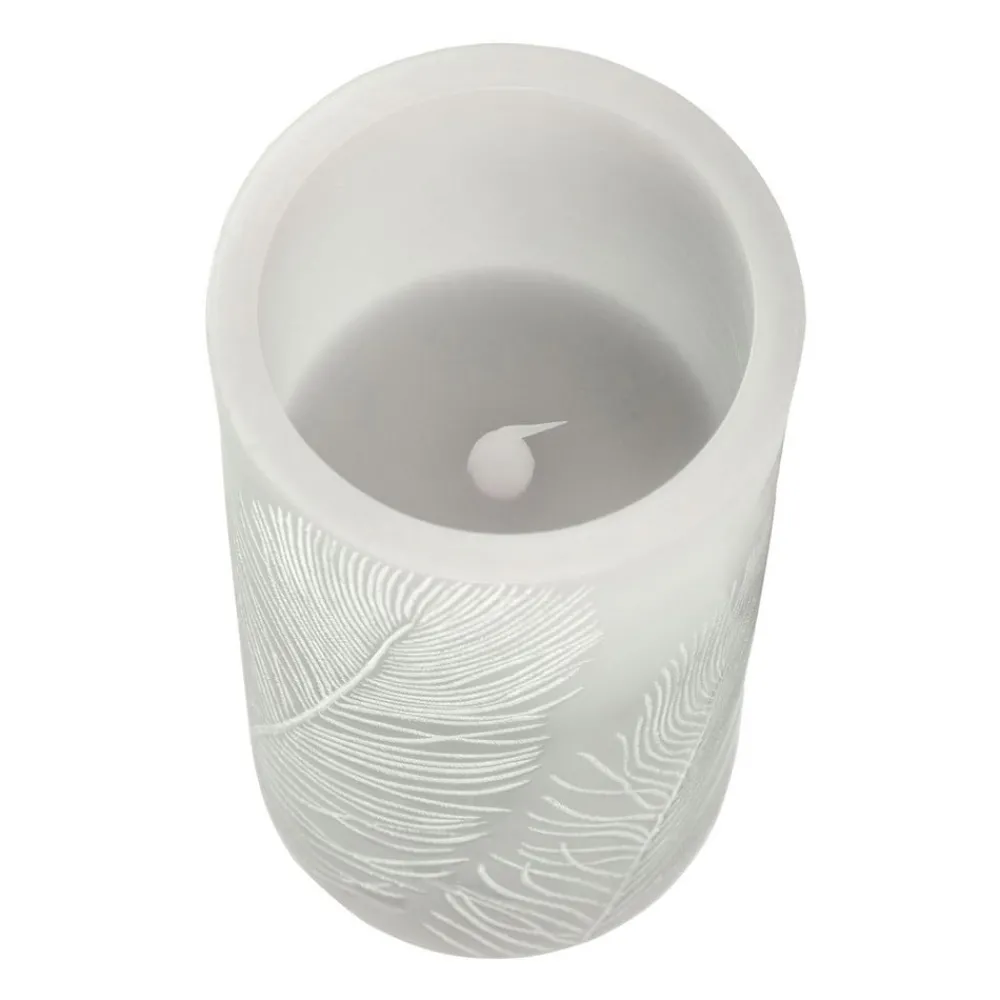 Pauleen Julepynt|Led Stearinlys > Cosy Feather Candle LED stearinlys sæt med 2 stk