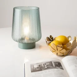 Pauleen Dekorationsbelysning > Pretty Glamour E27-LED, metalfod, turkis