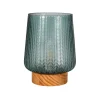 Pauleen Dekorationsbelysning|Bordlamper > Pretty Glamour E27-LED, træfod, turkis