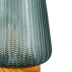 Pauleen Dekorationsbelysning|Bordlamper > Pretty Glamour E27-LED, træfod, turkis